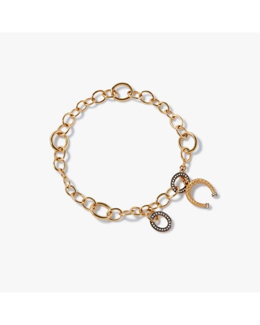 Annoushka Metallic 18ct Yellow Gold Diamond Charm Bracelet