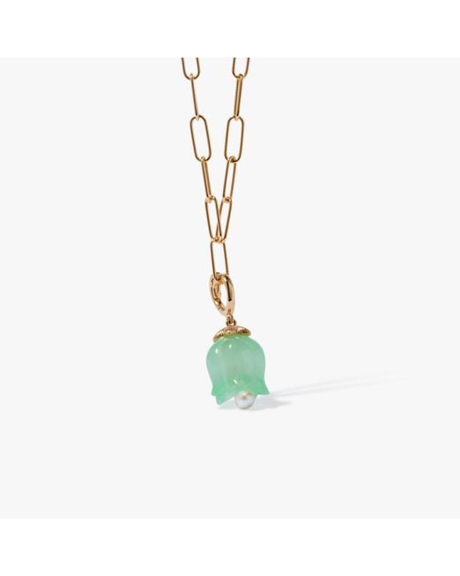 Annoushka Metallic Tulips 18ct Yellow Gold Jade Necklace