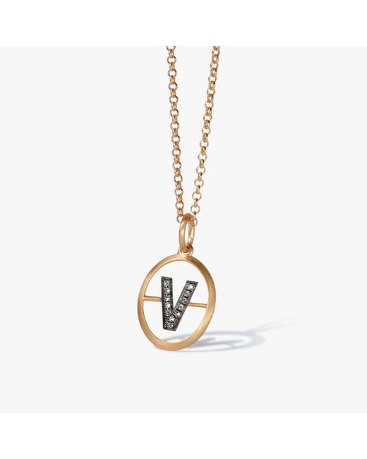 Annoushka Metallic Initial V Necklace for men