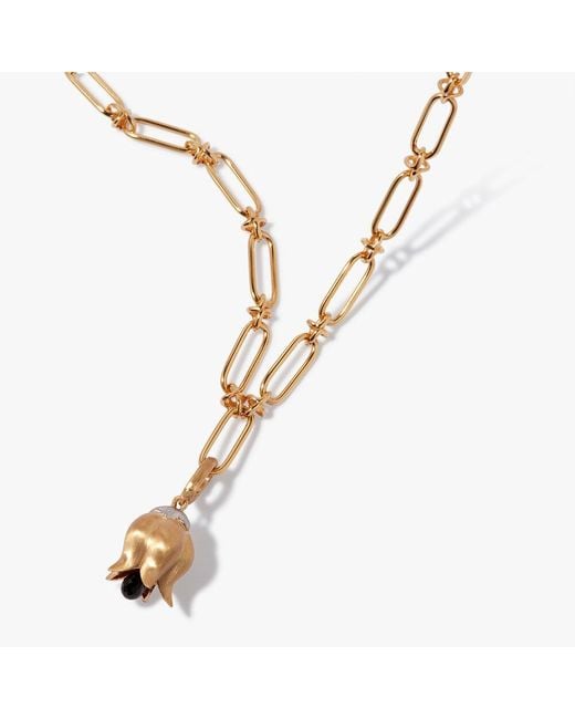Annoushka Metallic Tulips 14ct Yellow Gold Knuckle Necklace