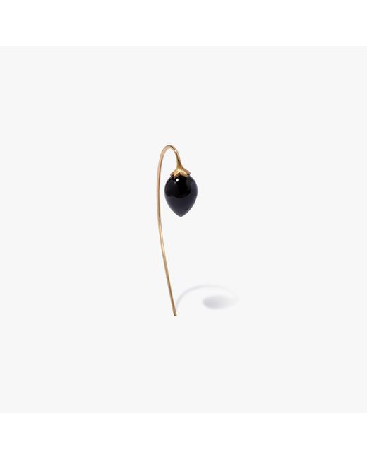 Annoushka Metallic 18ct Yellow Gold Black Onyx French Hook Earring for men