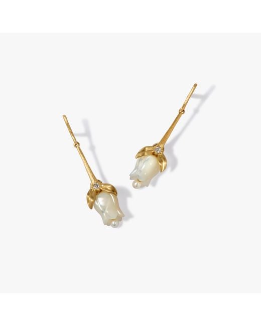 Annoushka Metallic Tulips Stem Drop Earrings