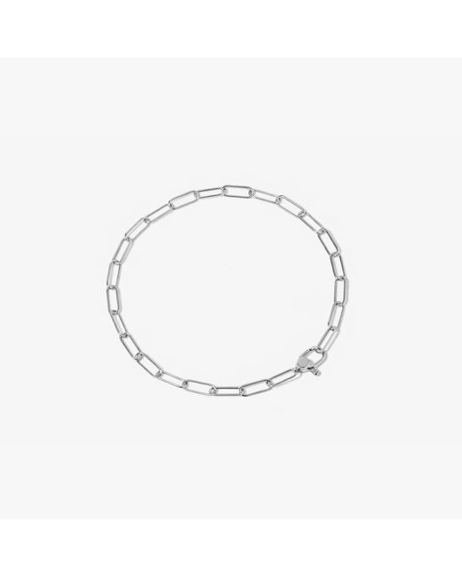 Annoushka Metallic 14ct White Gold Mini Cable Chain Bracelet for men