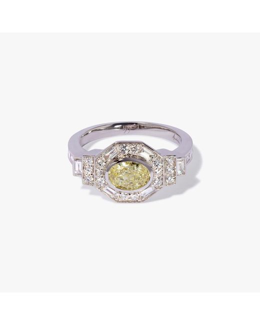 Annoushka Metallic 18ct White Gold Yellow Diamond Ring
