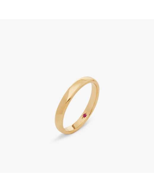 Annoushka Metallic Ruby 18Ct 3Mm Wedding Ring
