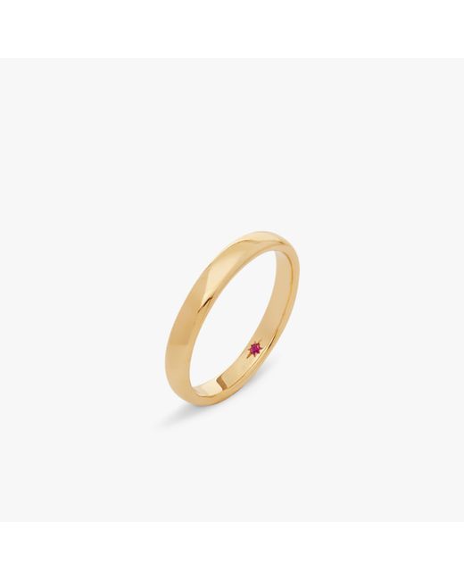 Annoushka Metallic Ruby 18Ct 3Mm Wedding Ring
