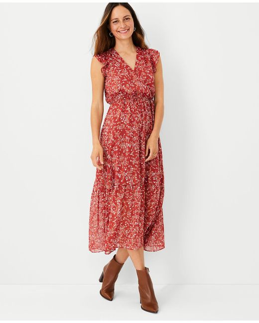 Ann taylor red wrap dress Clearance