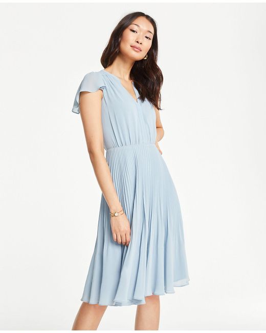 Ann Taylor Petite Pleated Skirt Dress 