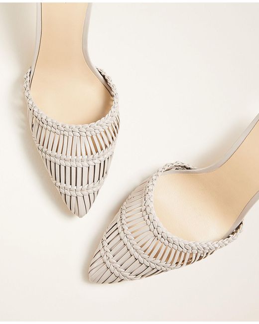 Ann Taylor Durban Woven Leather Pumps - Lyst