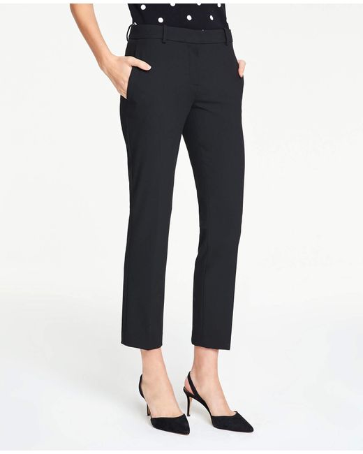 Ann Taylor The Tall Ankle Pant In Bi-stretch in Black - Lyst