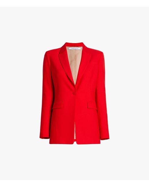 Another Tomorrow Red Single Button Jacket