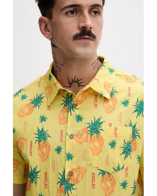 Camicia Da Uomo Con Cotone di Hurley in Metallic da Uomo