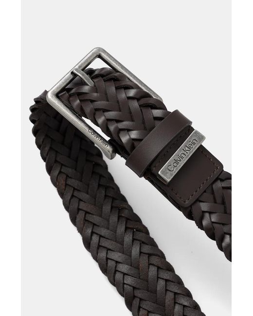 Cintura Intrecciata Da Uomo di Calvin Klein in Black da Uomo