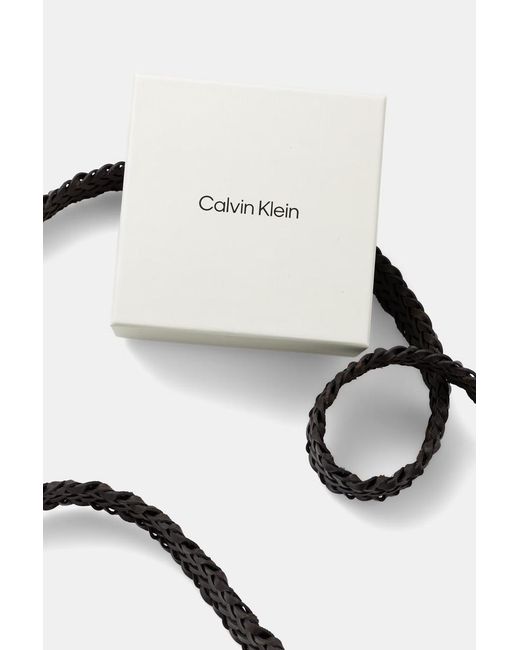 Cintura Intrecciata Da Uomo di Calvin Klein in Black da Uomo