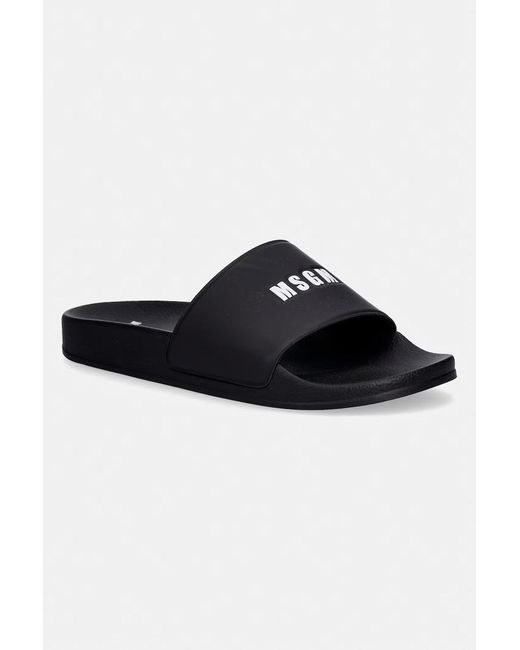 Ciabatte Slide di MSGM in Black da Uomo