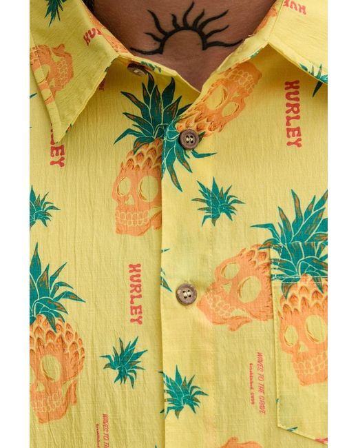 Camicia Da Uomo Con Cotone di Hurley in Metallic da Uomo