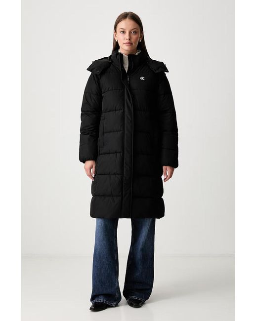 Giacca Lunga Da Donna di Calvin Klein in Black