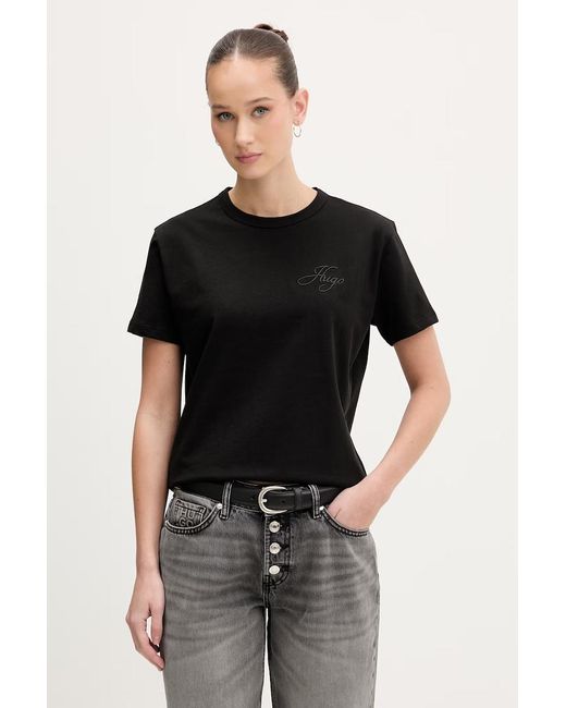 Maglietta Basic Da Donna di HUGO in Black