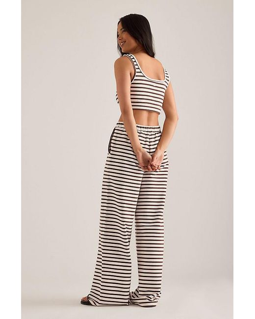4th & Reckless Brown Liorra Stripe Crop Top