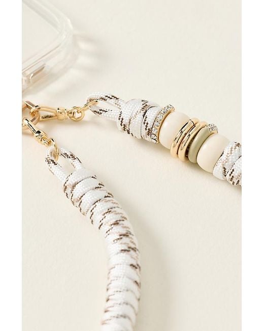 By Anthropologie Natural Woven Cord Phone Chain