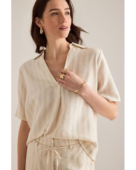SELECTED Natural Marie V-Neck Blouse