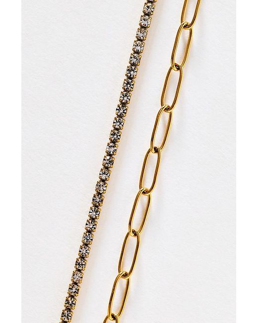 Anthropologie Metallic Water-Resistant Tennis Bracelets, Set Of 2