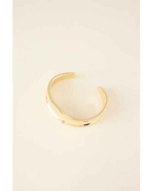 Anthropologie Natural Hammered Cuff Bracelet