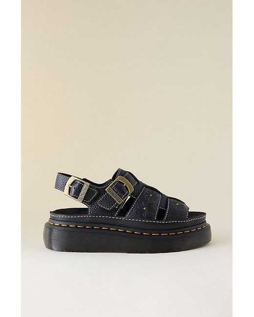Dr. Martens Black Wrenlie Flower Sandals