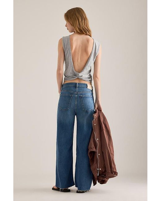 Citizens of Humanity Blue Lyra Wide-Leg Crop Jeans