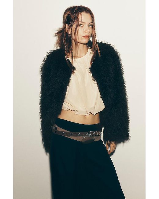 By Anthropologie Blue Studded Western Belt