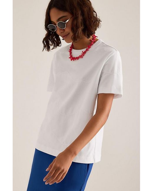 SELECTED White Mila Embroidered T-Shirt