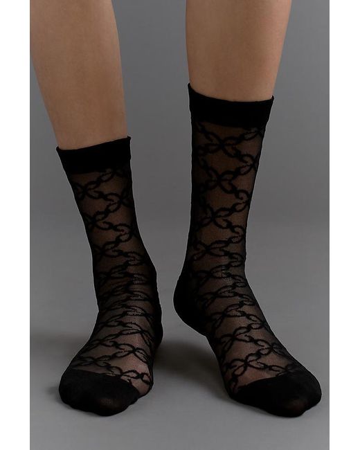 Maeve Black Sheer Trouser Socks