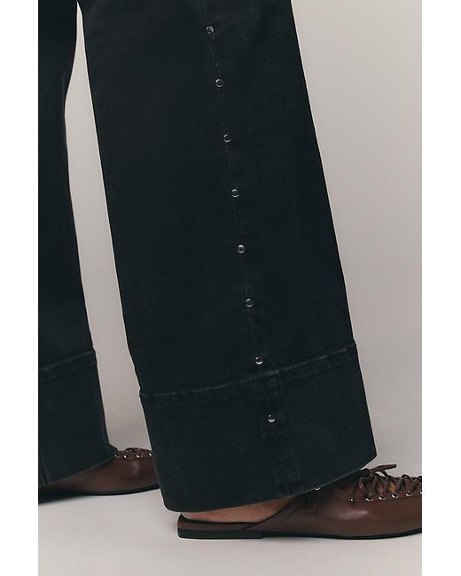 Pilcro Blue The Rylan High-Rise Flare Trousers By