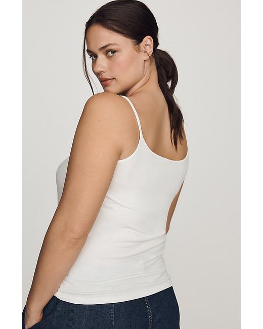 By Anthropologie White Surrey '90S Strappy Scoop Tank Top