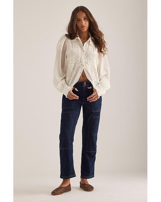 Pilcro Gray The Wanderer Mid-Rise Relaxed Jeans By