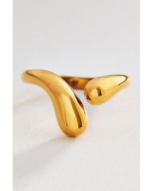 By Anthropologie Metallic Open Molten Ring