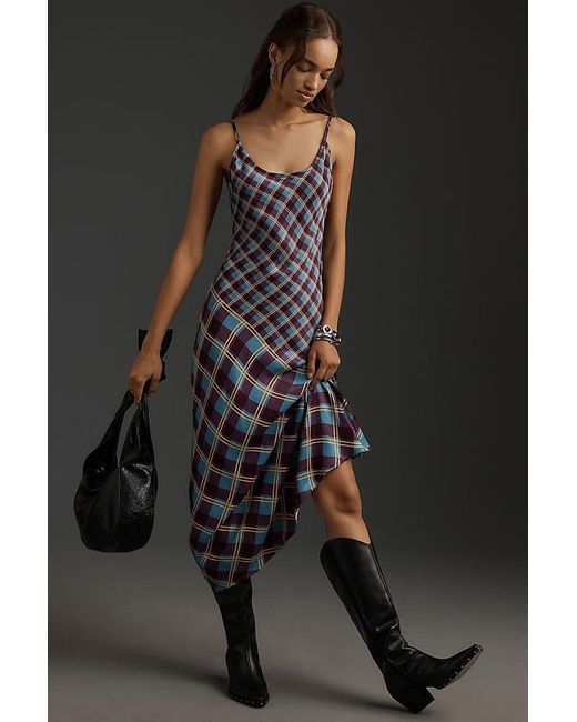 Conditions Apply Elva Printed Midi Slip Dress in Black Lyst UK
