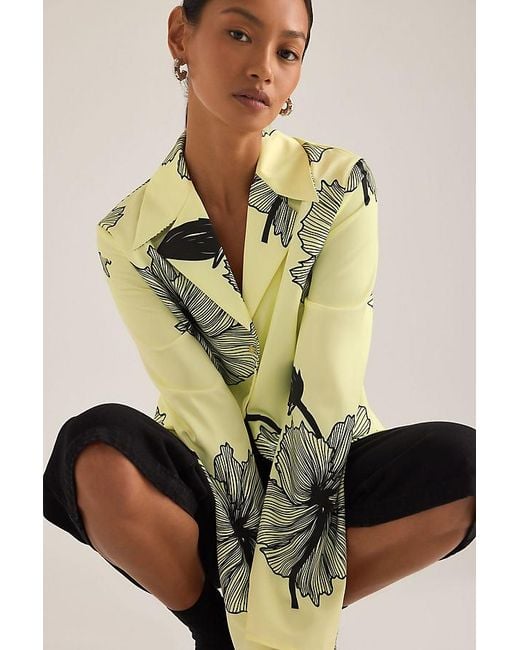 OperaSPORT Yellow Lone Floral Print Shirt