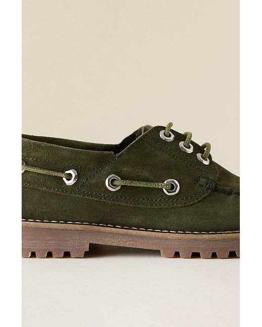 By Anthropologie Green Antonella Boat Shoes