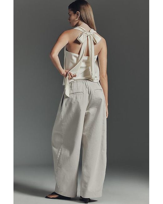 Maeve Gray Sculpted Trousers