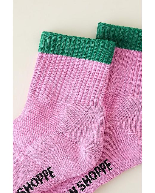 LE BON SHOPPE Pink Colourblock Girlfriend Socks