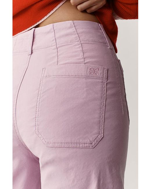 Maeve Pink The Colette Full-Length Wide-Leg Trousers By