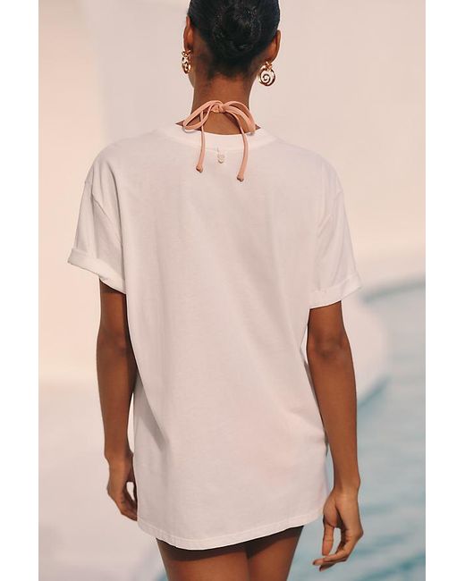 MALAI Pink Oversized Graphic T-Shirt