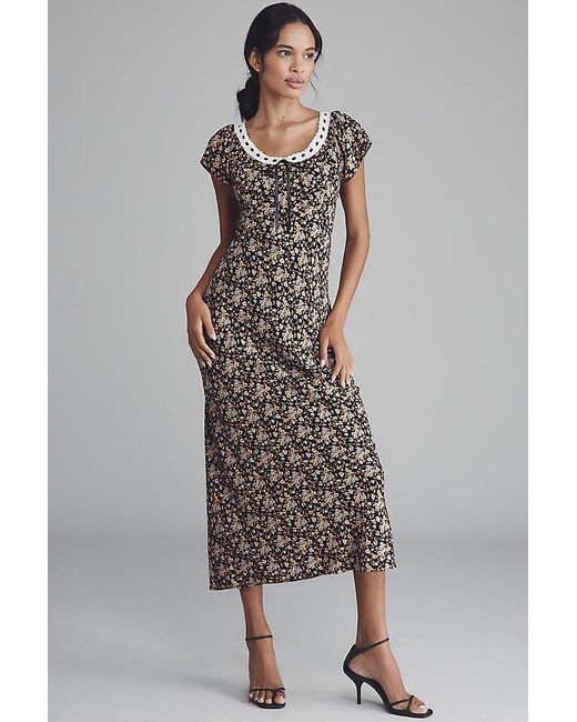 Wayf Long-Sleeve Turtleneck Wrap Midi Dress | Lyst UK