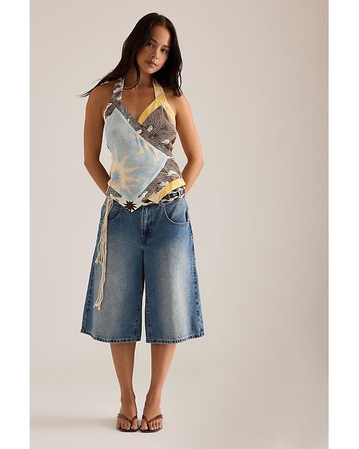 Never Fully Dressed Blue Soleil Wrap Top