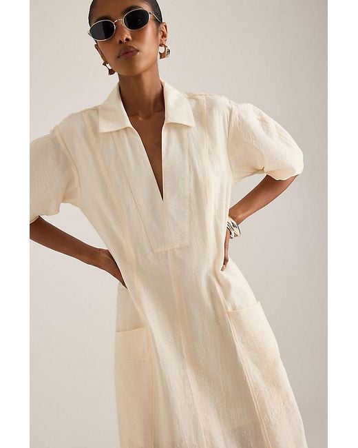 ALIGNE Natural Tracy Sheer Midi Dress
