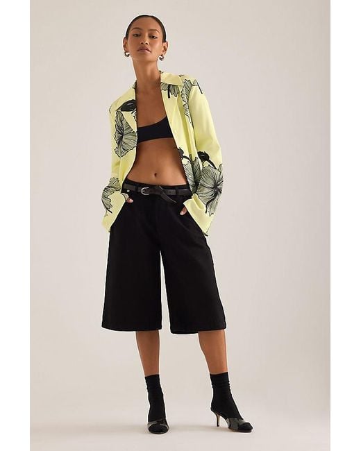 OperaSPORT Yellow Lone Floral Print Shirt