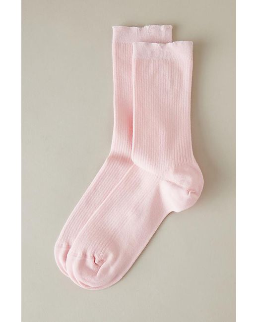COLORFUL STANDARD Pink Organic Cotton Crew Socks