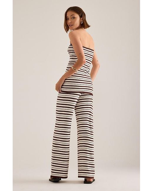 4th & Reckless Natural Thalia Stripe Knit Trousers