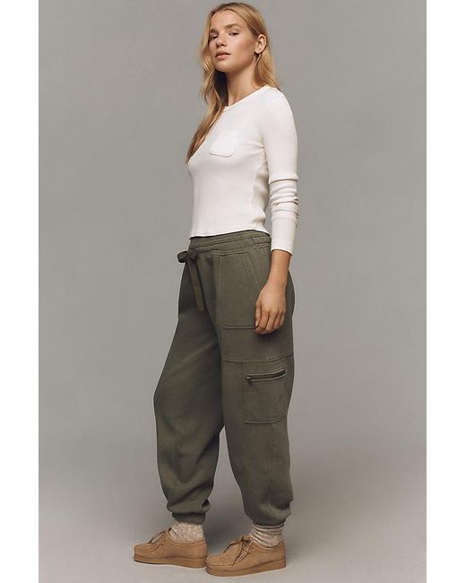 Daily Practice by Anthropologie Green Powder Packed Trousers